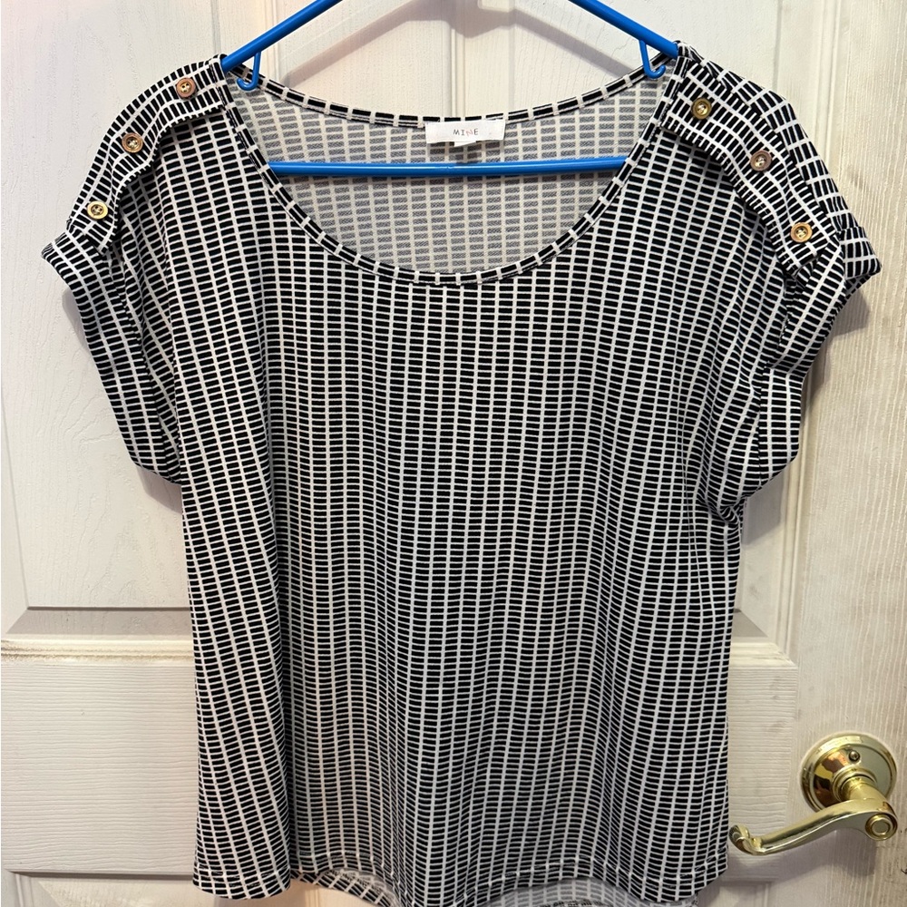 Black & White Work Blouse